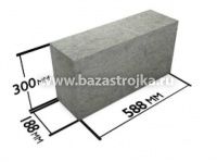 Блок полистерол бетонный 188х300х588 шт.Д400 ШТУКА