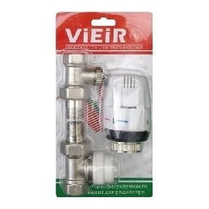 Комплект 3/4" ПРЯМОЙ VIEIR вент.+ ниж. клап.+ терморегулятор (VR313) 