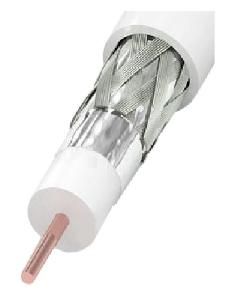 Кабель ТВ коаксиальный RG-6U 75 Ом белый (Rexant) п/м