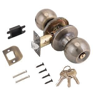 Защелка врезная СТАНДАРТ 607 ET "ШАРИК" БРОНЗА, ключ/фиксатор