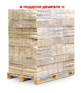 Брикеты топливные RUF 960 кг (96 уп) ХВОЯ поддон 