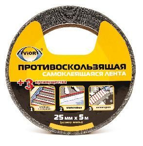 Лента противоскользящая 25мм х  5м Aviora