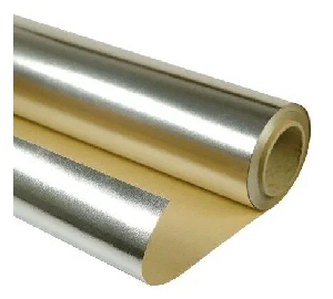 Фольга для бани на крафт-бумаге рулон 1,2м х 25пм (30 м2) Алукрафт