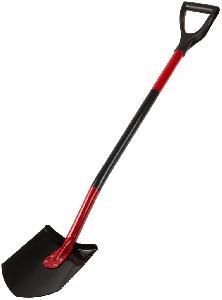 Лопата штыковая изогнутая с металлическим черенком и V-ручкой  195х280х1175 мм