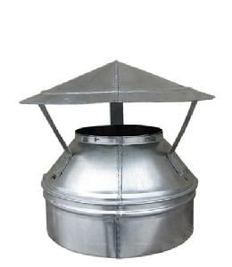 Оголовок ф130 мм,  200 мм  нерж./оц. 0.5/0.5мм Огнерус