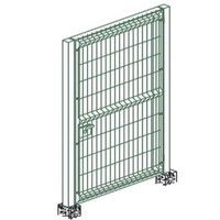 Калитка DFence ПРЕГРАДА Eco 1000х2000 RAL 6005 (с проушинами, 2рег. петли, под бетон-е)