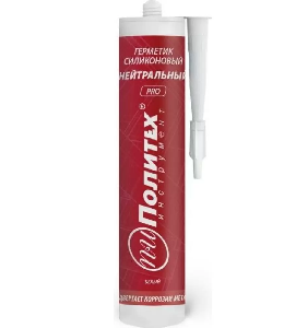 Герметик силиконовый нейтральный ПОЛИТЕХ белый 280 мл