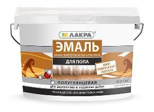 Эмаль акриловая  д/пола золот.-коричн. ЛАКРА 0,9 кг 