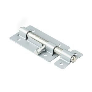 Задвижка дверная круглый ригель L-115 металлик б/ш (ЗД-01)