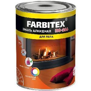Эмаль алкидная  д/пола красно-коричневая FARBITEX 1,8 кг 