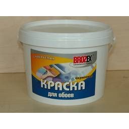 Краска ВД акриловая БРОЗЕКС д/обоев супербелая, д/вн. работ 14 кг