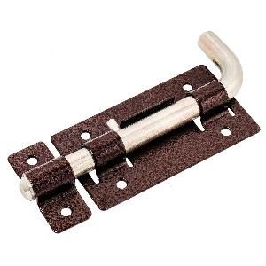 Задвижка дверная круглый Г-образный ригель L-115 медь б/ш (ЗД-03) 