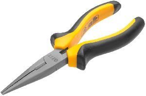 Плоскогубцы тонконосые 165 мм прорезиненные ручки FIT (50636)