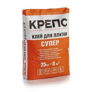 Клей для плитки и нат. камня КРЕПС СУПЕР 25 кг УЦЕНКА 50%