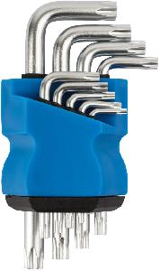 Набор ключей шестигранных (звездочки) Т10-Т50 (9шт) Torx MOS (64030М)