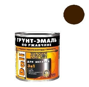 Грунт-эмаль по ржавчине DALI RAL 8017 коричневая 0,75 л