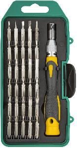 Отвертка с битами для точных работ, 30 бит, пластиковый бокс FIT (56189)