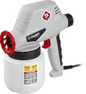 Краскораспылитель электр. безвоздушный нижн. бачок 0,8л (вязкость краски 60 DIN,100Вт 300л/мин) ЗУБР