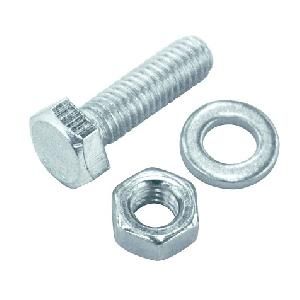 Болт  М6х 60 с гайкой и шайбой уп.  4 шт. SteelRex (DIN 933 кл 5,8)