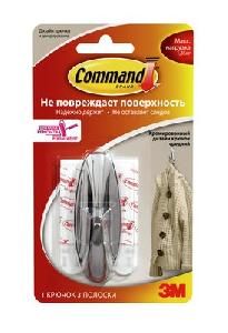 Крючок удаляемый средний ХРОМ уп 1 шт COMMAND 17081CHR