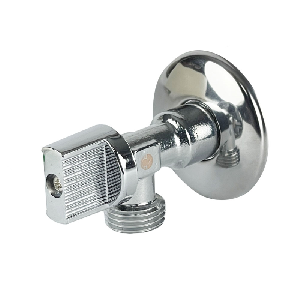 Кран для стиральной машины угловой хром 1/2"х1/2" НР с отраж. Valfex