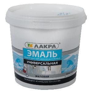 Эмаль акриловая белая матовая  2,5 кг ЛАКРА