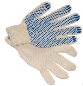 Перчатки Х/Б напыление ПВХ 7 нитей, точка, зимние (ЧЕРНЫЕ) Аврора ГОСТ