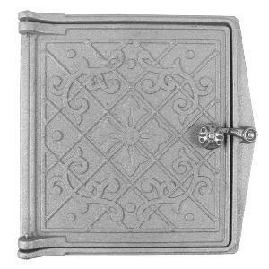 ПЕЧНОЕ Дверка топочная средняя 291х296х67 (250*280мм) "Варвара"  RAL  9217 РУБЦОВСК