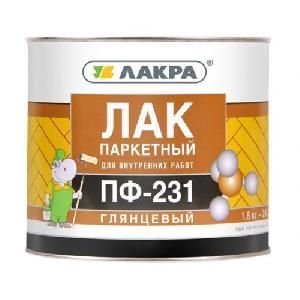 Лак алкидный ПФ-231 паркетный 1,8 л глянцевый (Лакра)