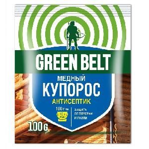 МЕДНЫЙ КУПОРОС 100 гр.  Грин Бэлт (для обработки древесины, подвалов)