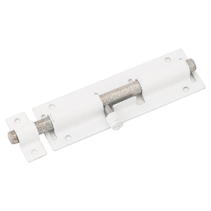 Задвижка дверная круглый ригель L-100 белый б/ш (ЗД-07)