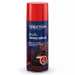 Эмаль-аэрозоль термостойкая ПРЕСТИЖ  серебристая (+750гр) 425 мл