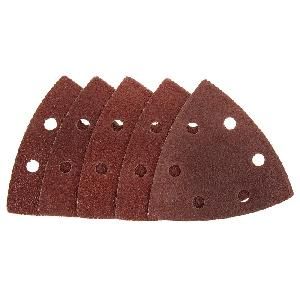 Треугольник абразивный  №80 93х93х93мм 6 отверстий д/липучки (5 шт) STAYER