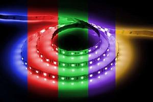 Лента светодиодная RGB LS607 5050 (10мм) 7,2Вт/м 30LED/м IP20 (уп. 5м) GAUSS