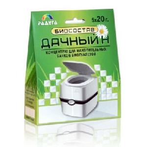 БИОСОСТАВ ДАЧНЫЙ-Н (концентрат для накопительного бочка биотуалетов) 5х20гр