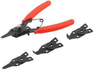 Съемник стопорных колец с 4 насадками 