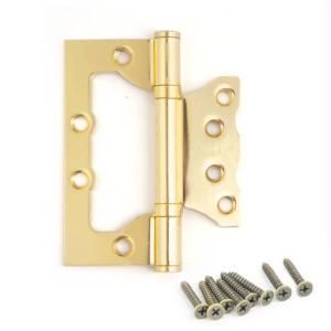 Петля 100х75х2,5 бронза, 2 шт + саморезы, без врезки AVERS