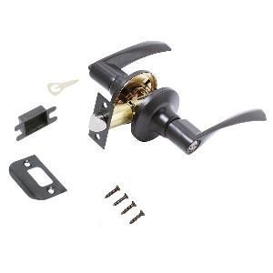 Защелка врезная СТАНДАРТ 8901 BK "РУЧКА" ЧЕРНАЯ, фиксатор