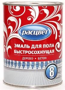 Эмаль алкидная  д/пола красно-коричневая Расцвет быстросохн. 0,9 кг (Ростов-на Дону)