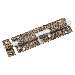 Задвижка дверная круглый ригель L-100 бронза б/ш (ЗД-07)