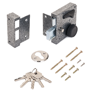 Замок накладной ЗН3А серебро АЛЛЮР