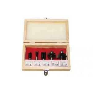 Набор фрез 0503 (8mm, 5шт) деревянный короб КАЛИБР 