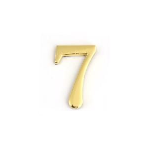 Номер квартирный №7 металл, самоклеющ. золото АПЕКС 