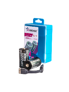 Аккумулятор D Li-ion 8000мВтч уп. 2шт Космос