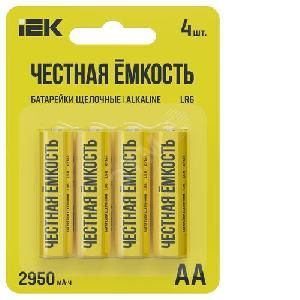 Батарейка ИЭК АА 4шт/упак (LR06)