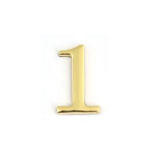 Номер квартирный №1 металл, самоклеющ. золото АПЕКС 