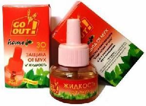 Жидкость от мух и комаров Go Out 30ночей 30мл б/з красная
