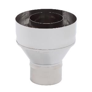 Переход сендвич-труба ф130/200-120 мм 0,5 м нерж/оц
