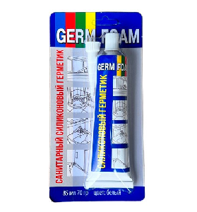 Герметик силиконовый санитарный GERM FOAM прозрачный  85 мл