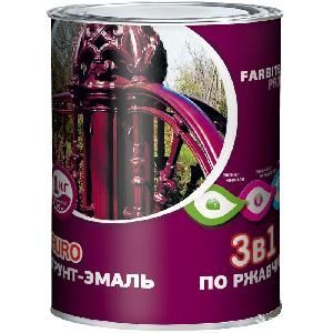 Грунт-эмаль по ржавчине КОРИЧНЕВО-КРАСНАЯ 0,9 кг OLECOLOR